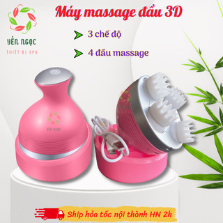 Máy Massage Đầu mini cầm tay 3 chế độ | Máy massage đầu 3D 4 đầu massage