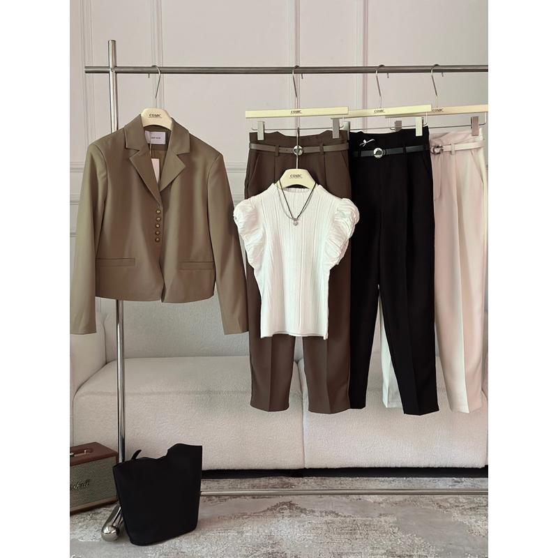 Quần baggy kèm belt comic