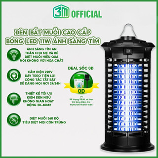 Đèn bắt muỗi, điện quang, cao cấp [LOẠI 1] Bảo Hành 12 Tháng ELECTRIC kiêm đèn ngủ hình tháp 3D tiện lợi chống lóa mắt