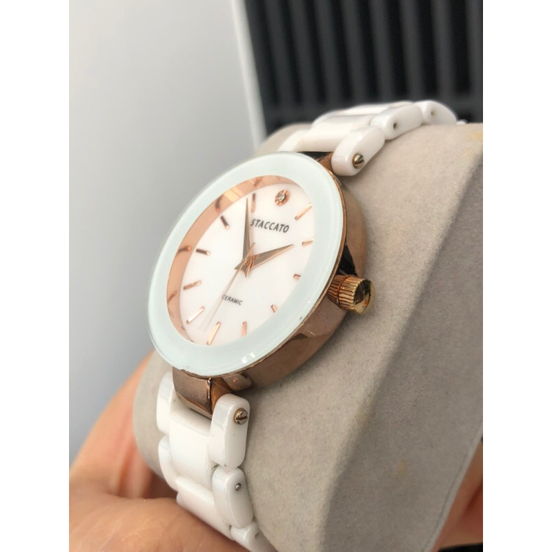 ĐỒNG HỒ NỮ STACCATO DÂY ĐÁ CERAMIC