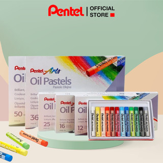 Sáp Màu Dầu Nhật Bản Pentel Oil Pastel PHN Bộ 12/16/25/36/50 Màu | Màu Sắc Tươi Sáng | An Toàn Không Độc Hại | Phấn Dầu|