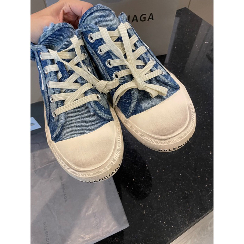 Balenciaga Denim Mule Sneaker - Đầy đủ phụ kiện