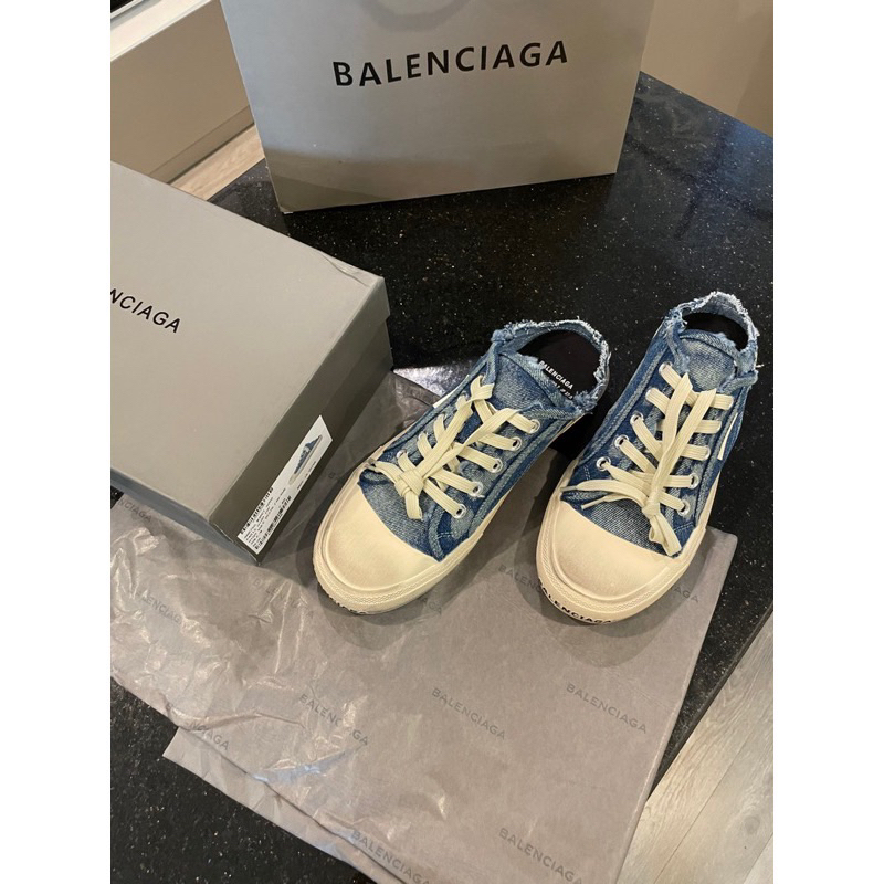 Balenciaga Denim Mule Sneaker - Đầy đủ phụ kiện
