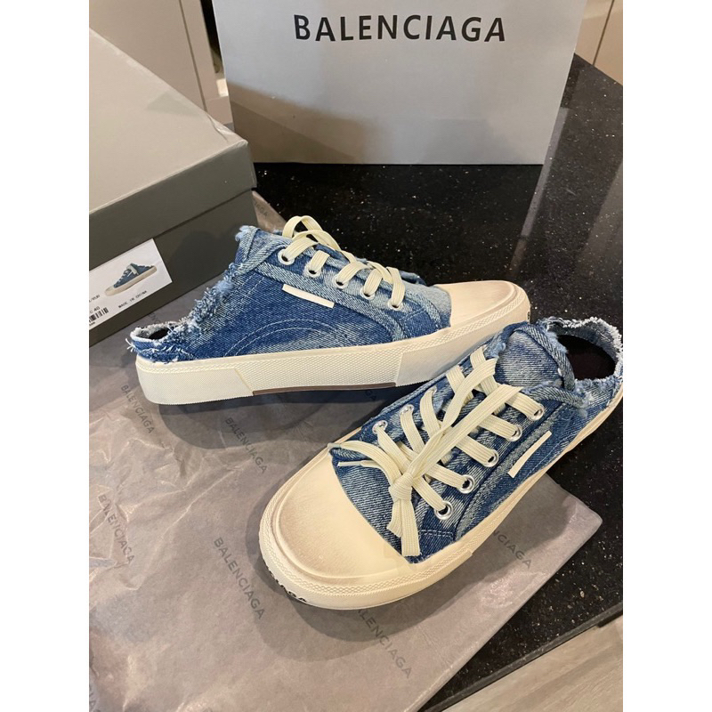 Balenciaga Denim Mule Sneaker - Đầy đủ phụ kiện