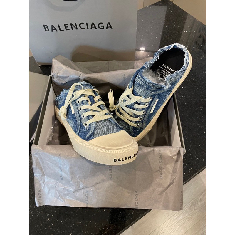 Balenciaga Denim Mule Sneaker - Đầy đủ phụ kiện