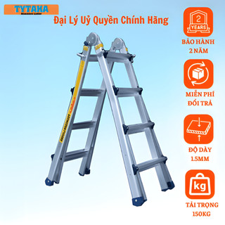 Thang nhôm hàn quốc poongsan ps44 & ig ls44 , - chữ a 2.11m, chữ i 4.4m, tải trọng 150kg - bh 2 năm