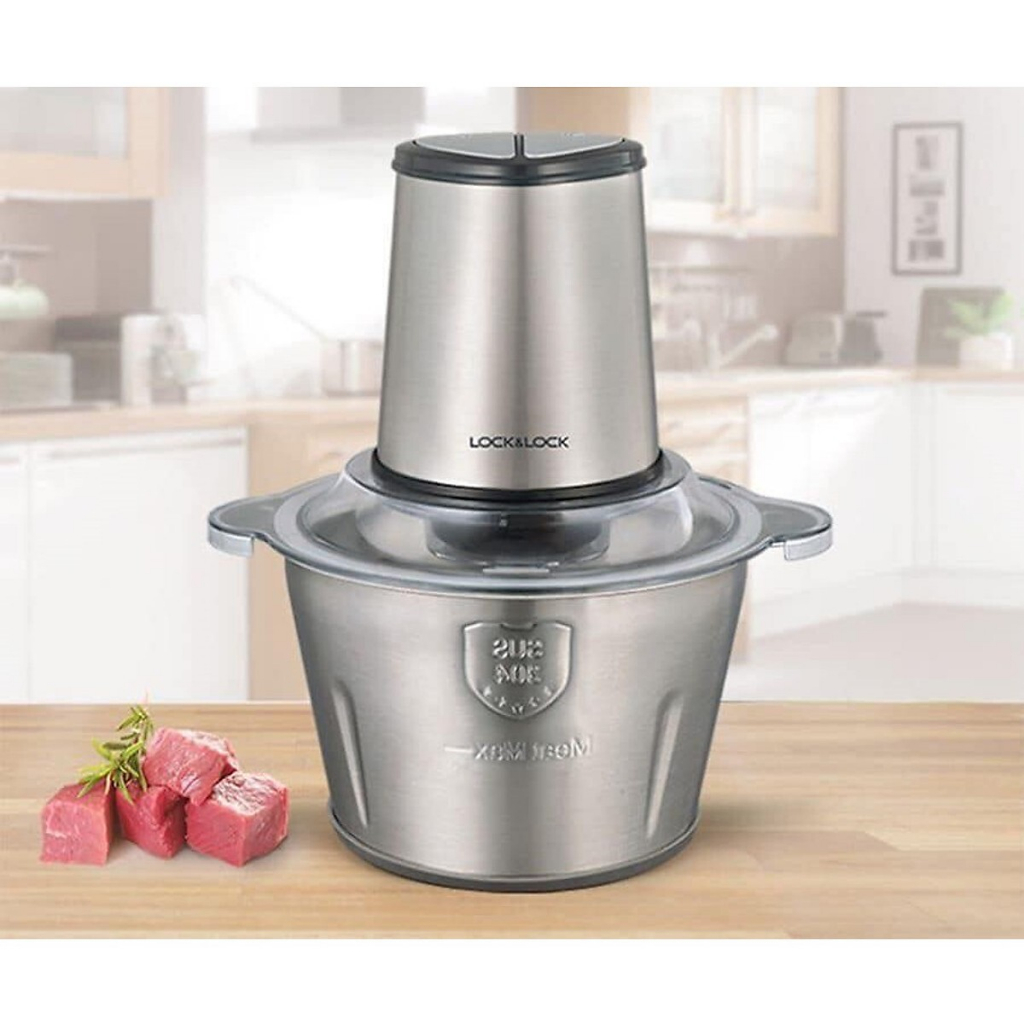 Máy xay thịt, máy xay đa năng, công suất 250W, cối inox304, 4 lưỡi dao sắc bén