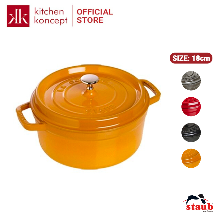 Staub - Nồi tròn cao cấp sang trọng - 18cm ( nhiều màu )