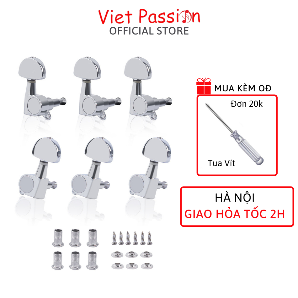 Khóa đúc cao cấp dành cho đàn guitar acoustic chất liệu niken chống rỉ Viet Passion