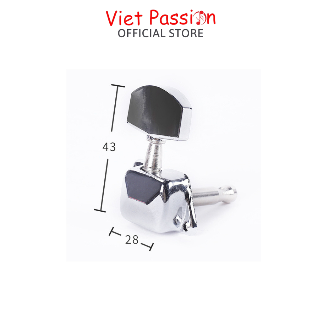 Khóa đàn guitar acoustic khóa hộp làm bằng thép không gỉ cao cấp đủ bộ Viet Passion