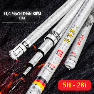 Cần Câu Tay Đơn Đài Câu Cá Tổng Hợp GUIDE Lục Mạch Thần Kiếm Bạc Độ Cứng 5H 28i Chất Liệu Cao Cấp