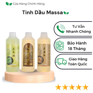 Tinh dầu massage body nóng chai 1000ml | Tinh dầu matxa body spa mùi gừng, ngải cứu đậm đặc
