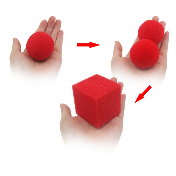 Ảo thuật bông banh vuông tròn hàng cao cấp bông xốp mịn màu đẹp