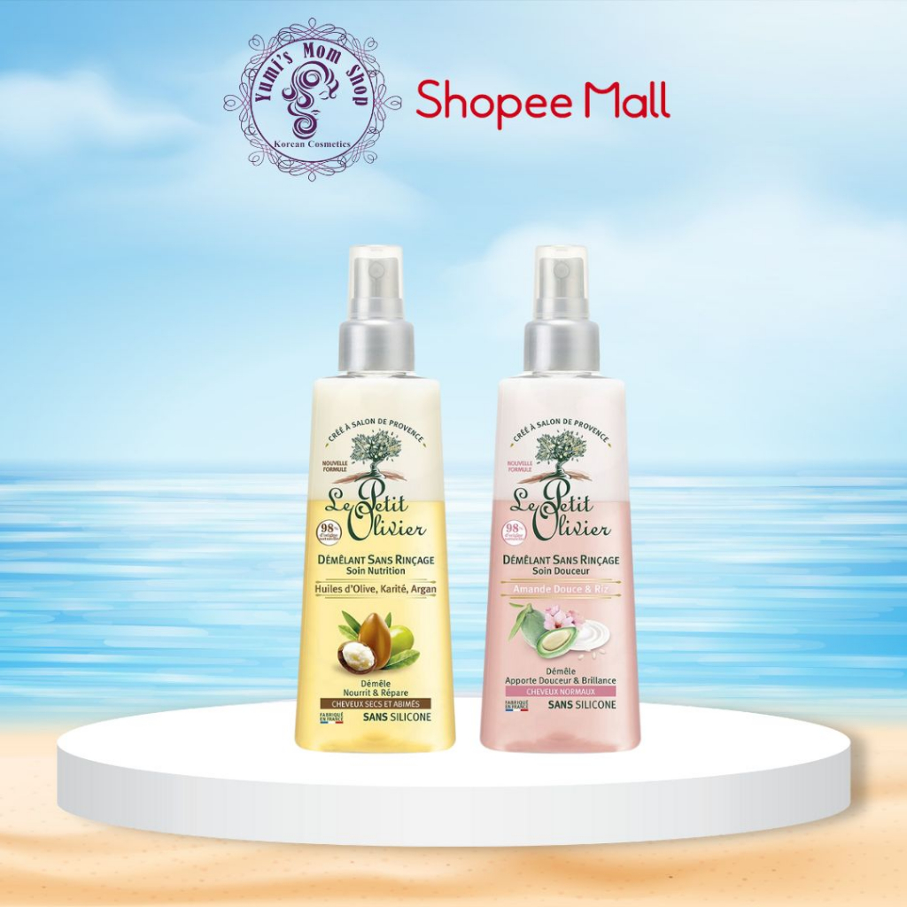 Xịt dưỡng tóc Le Petit Olivier chiết xuất dầu Olive, bơ hạt mỡ, dầu Argan giúp tóc chắc khỏe và mềm mượt 150ml