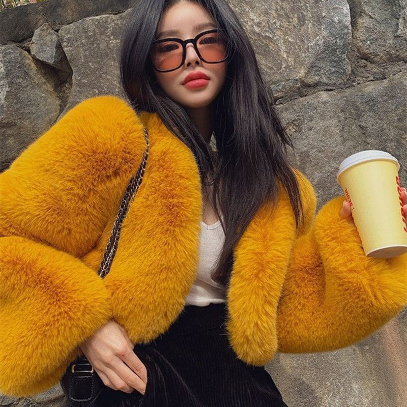 Áo khoác lông thú cao cấp dáng  ngắn cloptop