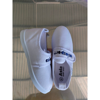 Giày Bata ASIA vải dán trắng bé trai/gái size 30-40