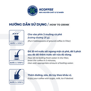 [Combo 2 Hộp] Cà Phê Phin Giấy K Filter Coffee 105g (30% Arabica và 70% Robusta) - K Coffee