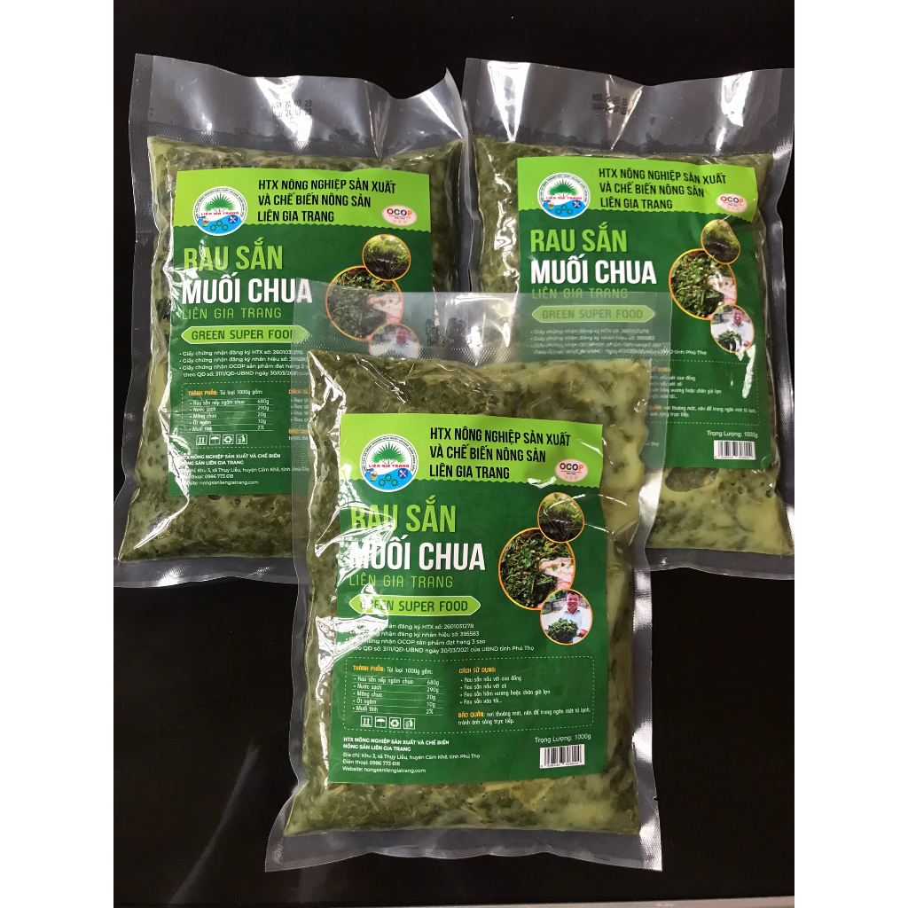 combo 3 túi rau sắn muối chua loại 1kg chỉ còn 108k