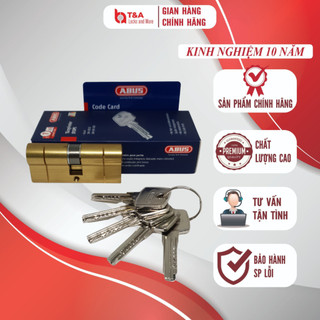 Ruột khóa đức abus d10 vàng 2 đầu chìa kích thước 35/35mm 4 chìa vi tính