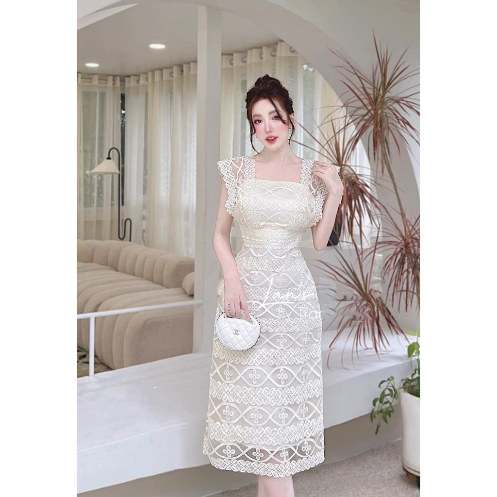 Đầm ren tay canh tiên thanh lịch - CIN DRESS