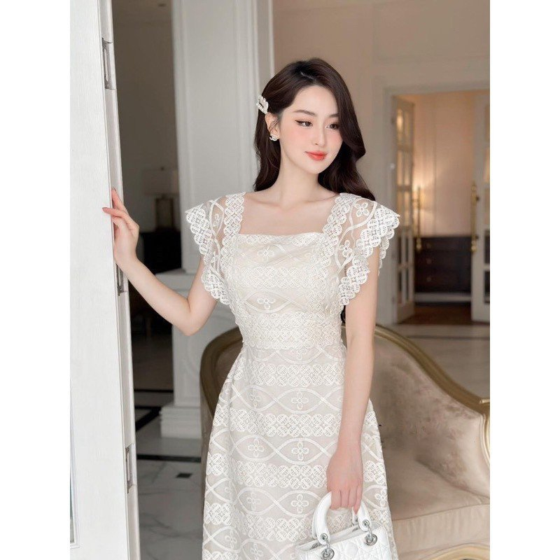 Đầm ren tay canh tiên thanh lịch - CIN DRESS