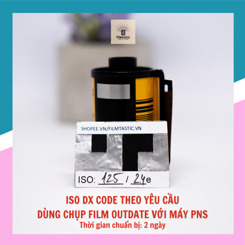 Miếng dán ISO DX Code - ISO 25/50/100/200/400/500 DXCode theo yêu cầu - Chụp film outdate với máy PnS (Chuẩn bị 2 ngày)