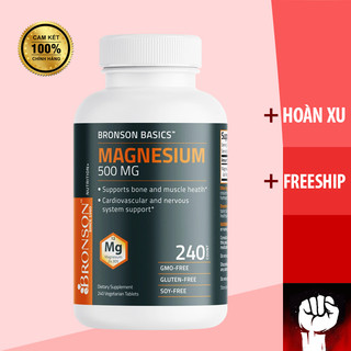 Viên uống magie | bronson basics magnesium - hỗ trợ sức khỏe xương - chính hãng - muscle fitness