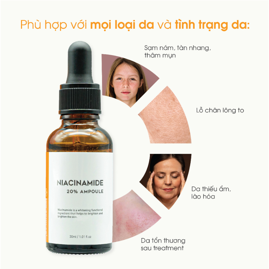 Serum Tinh Chất Niacinamide 20% Ampoule AVO SKINLAB 30ML - Giúp Cấp Ẩm, Sáng Da, Giảm Thâm Và Chống Lão Hóa