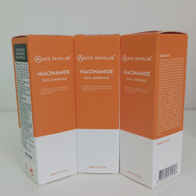 Serum Tinh Chất Niacinamide 20% Ampoule AVO SKINLAB 30ML - Giúp Cấp Ẩm, Sáng Da, Giảm Thâm Và Chống Lão Hóa