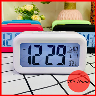 Đồng Hồ LED Để Bàn Báo Thức Điện Tử Đa Chức Năng Cảm Biến Đèn Nền Ban Đêm, Nhiệt Độ, Thời Gian, Lịch, Báo Thức