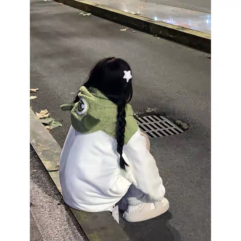 Áo Khoác Lông Cừu Quái Vật Xanh Ulzzang - Kèm ảnh thật ở cuối