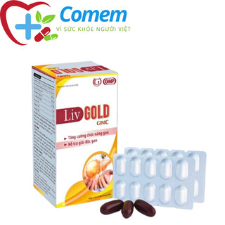 LIV GOLD GINIC Uống để hỗ trợ trong trường hợp viêm gan virus, xơ gan