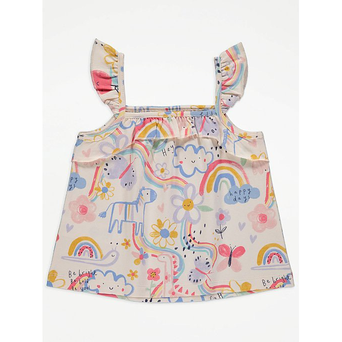 Bộ bé gái hoa lá George UK