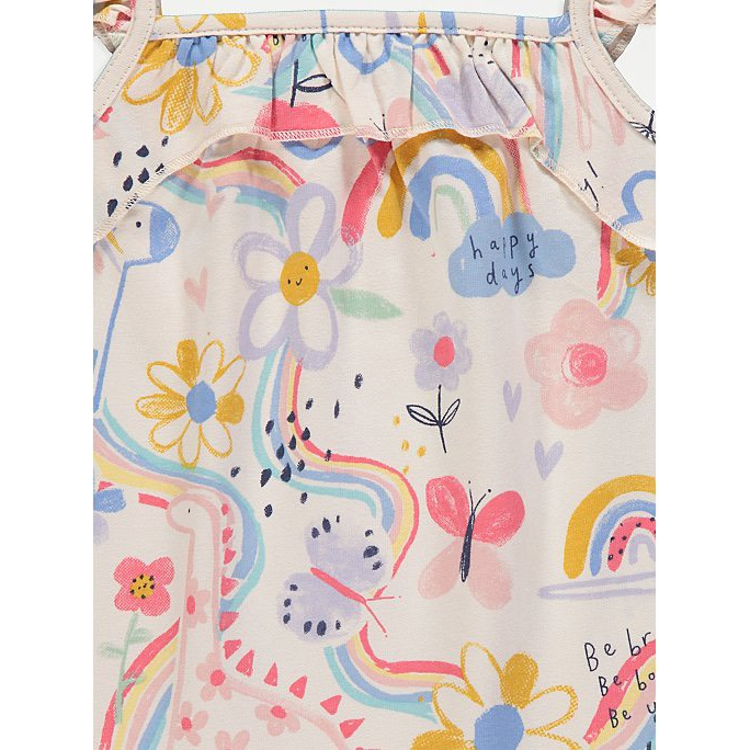 Bộ bé gái hoa lá George UK