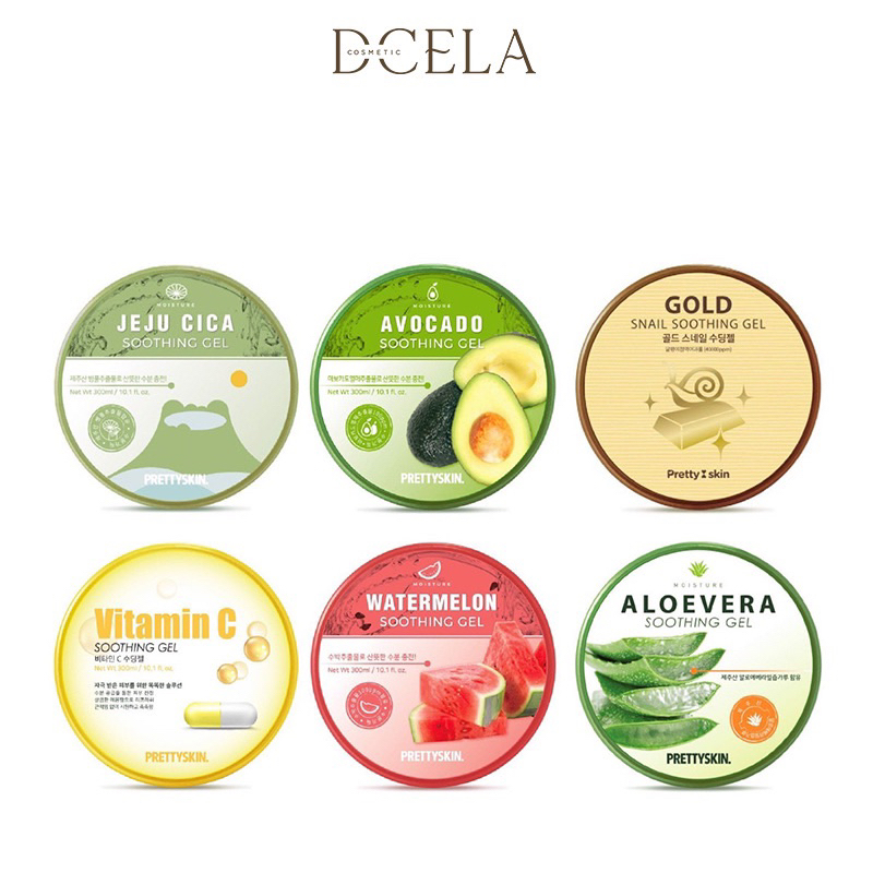 Gel dưỡng da nha đam Pretty Skin soothing gel, đa năng chiết xuất nha đammát lành 300ml