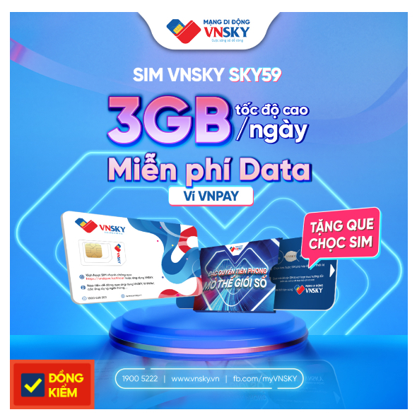 SIM VNSKY59, VNSKY69, VNSKY89 KHÔNG GIỚI HẠN DATA [Miễn phí 1 tháng], Gọi miễn phí nội mạng, đầu số 0777 tam hoa