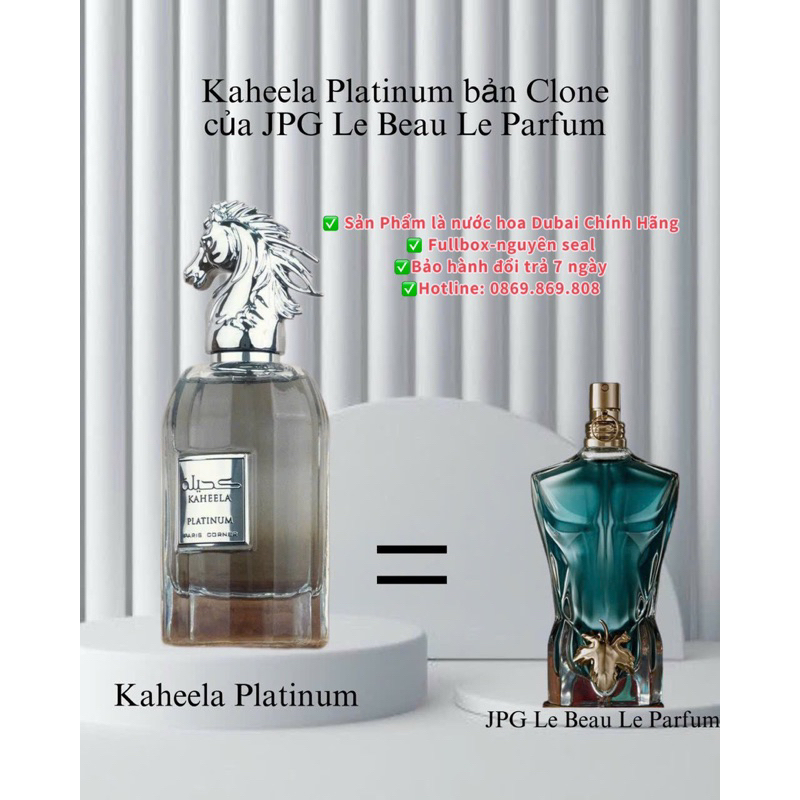 Nước hoa Dubai Kaheela Platinum Paris Corner