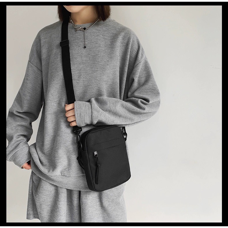 Túi Đeo Chéo Basic 🎒 FREESHIP🎒Túi Đeo Chéo Đẹp Xưởng SX_Màu Đen