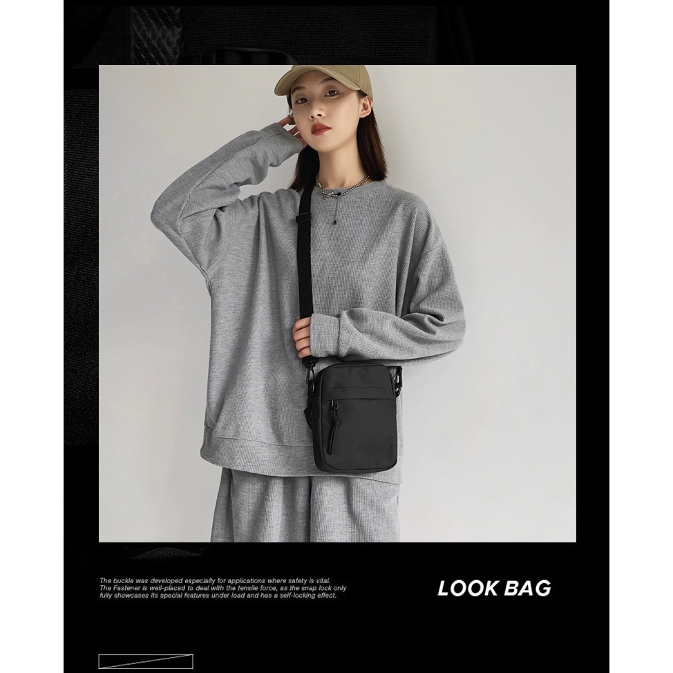 Túi Đeo Chéo Basic 🎒 FREESHIP🎒Túi Đeo Chéo Đẹp Xưởng SX_Màu Đen