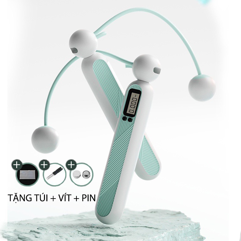 Dây Nhảy Không Dây Đếm Số, Dây Nhảy Lõi Thép Tập Gym, Boxing, Giảm Cân Tại Nhà