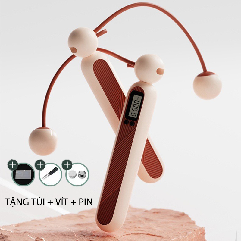 Dây Nhảy Không Dây Đếm Số, Dây Nhảy Lõi Thép Tập Gym, Boxing, Giảm Cân Tại Nhà