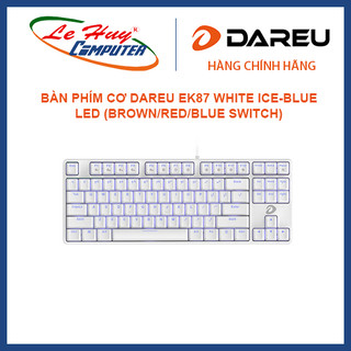 [Mã 99ELHA giảm 7% đơn 300K] Bàn phím cơ DareU EK87 White ICE-Blue Led (Brown/Red/Blue switch)