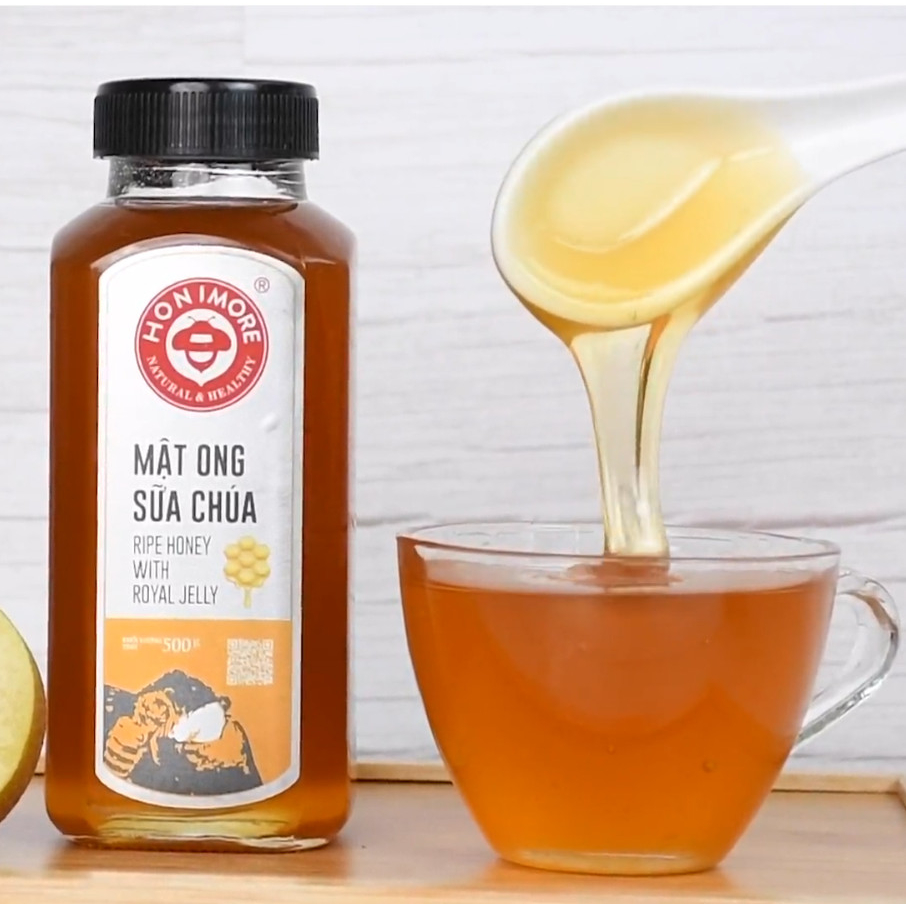 Combo 2 chai Mật ong sữa chúa Honimore 500g/chai tặng 1 chai cùng loại