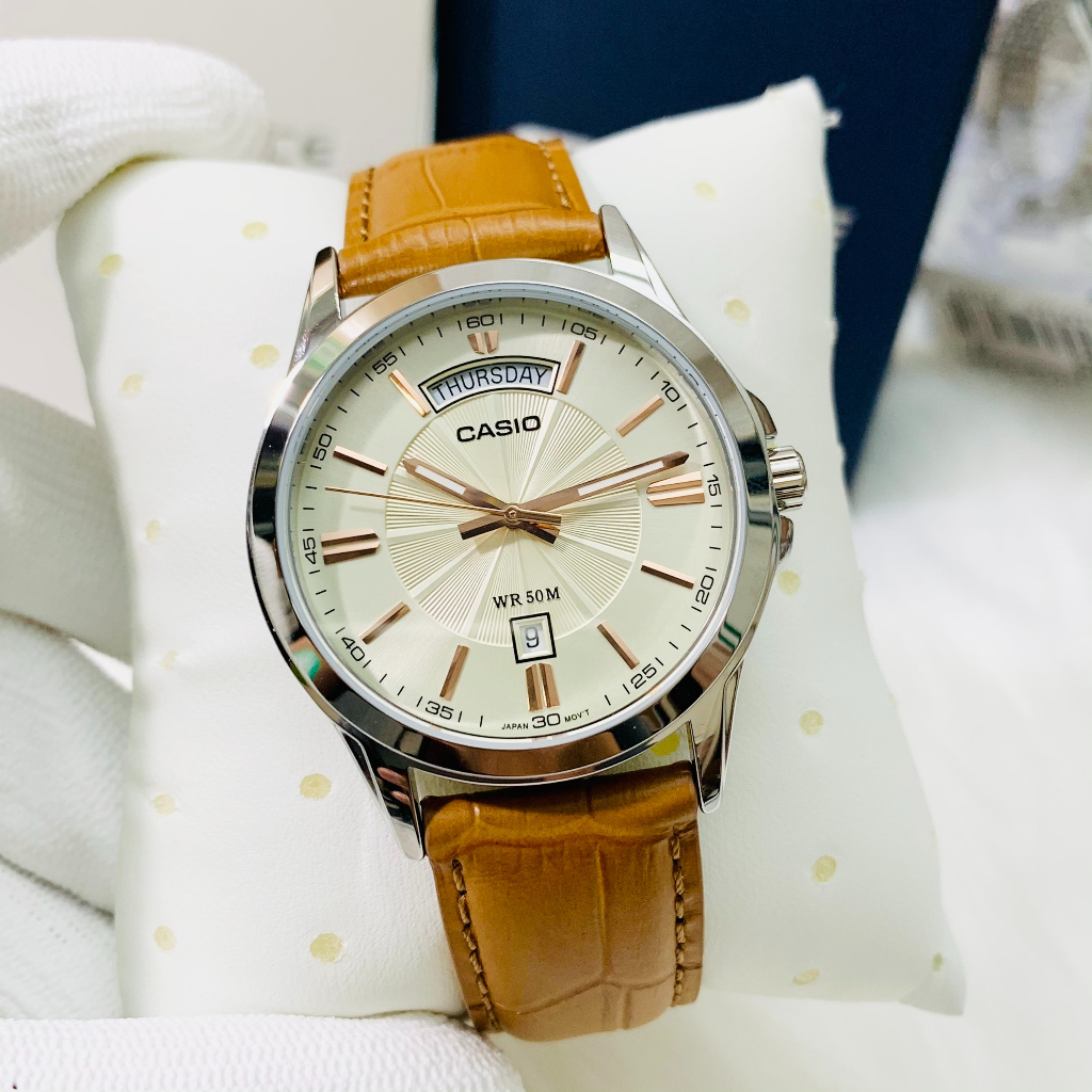 Đồng hồ Casio nam MTP-1381L-9AVDF dây da chính hãng
