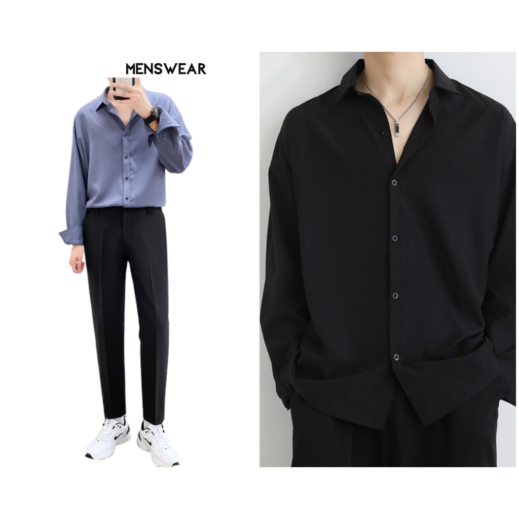 Quần âu tặng áo sơ mi cổ bẻ dài tay