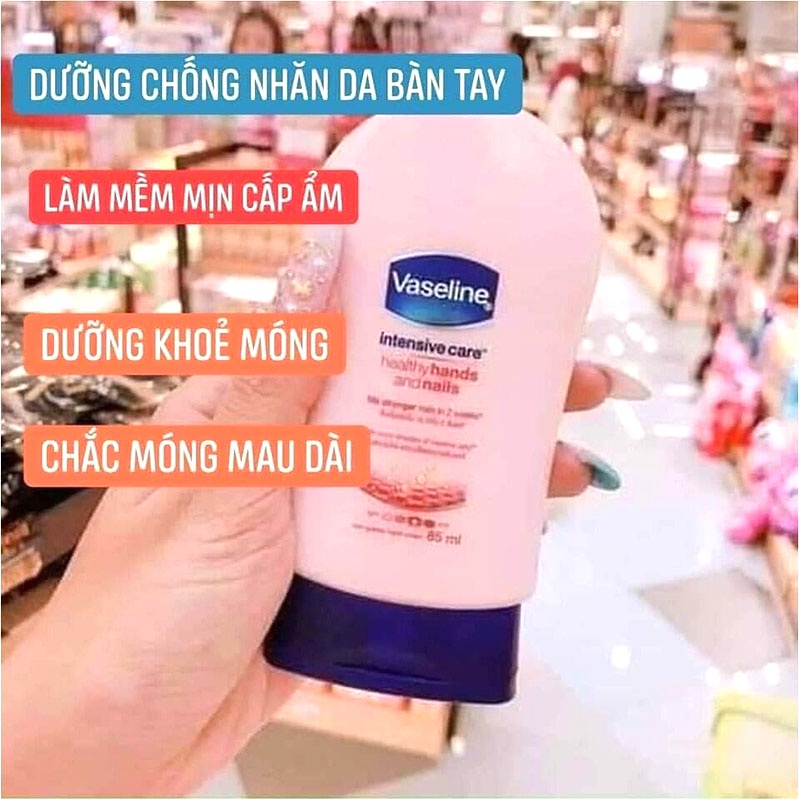Kem dưỡng da tay và móng tay Vaseline Intensive Care Healthy Hands And Nails 85ml  Hàng Thái