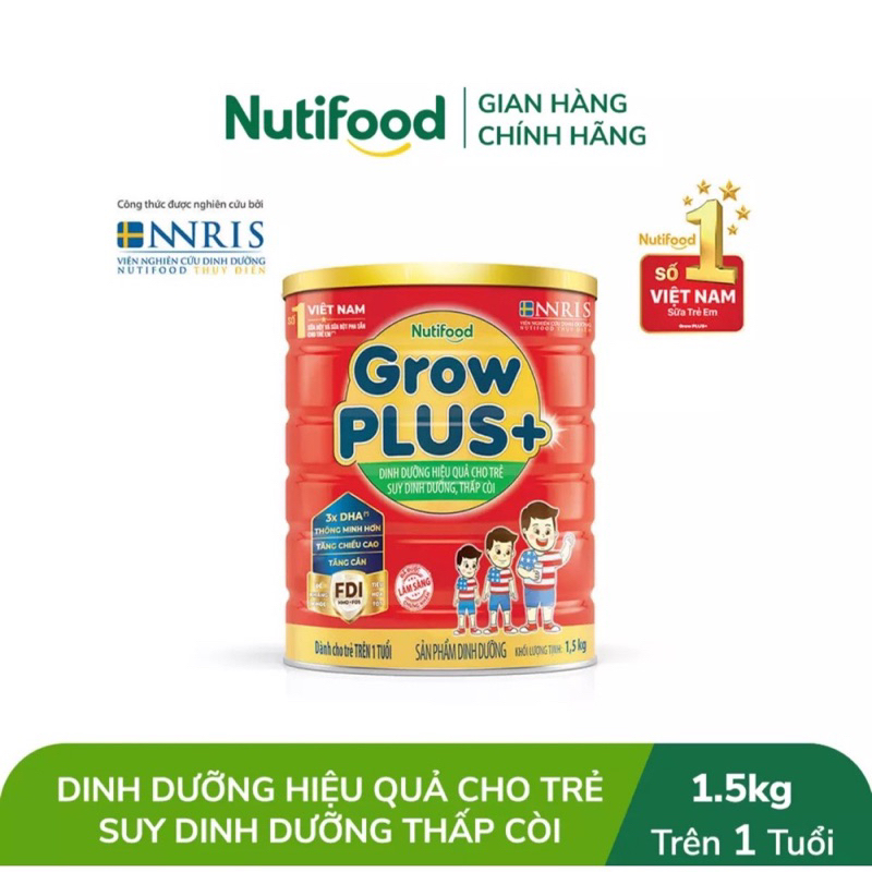 GROWPLUS ĐỎ 1,5ky HSD 2025 ( Sữa dành cho trẻ biếng ăn Sdd)