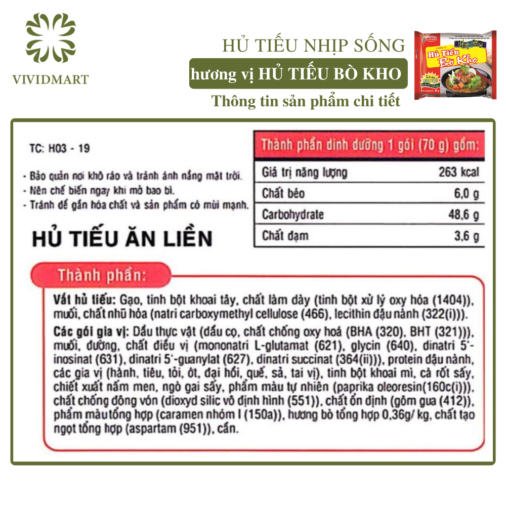 - ACECOOK - Hủ tiếu Nhịp Sống 5 vị: hủ tíu nam vang, nam vang CHAY, nam vang khô, bò kho và sườn heo