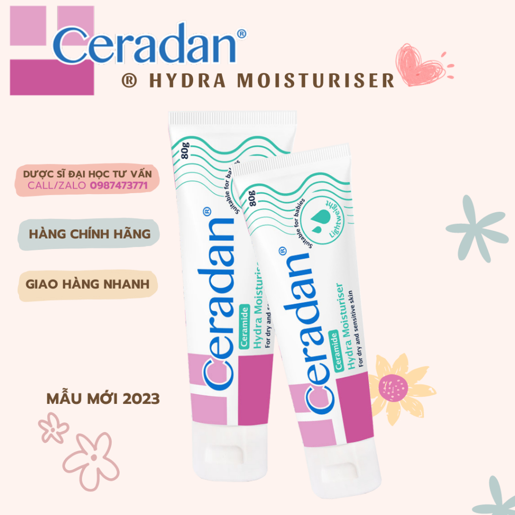 KEM DƯỠNG ẨM CHUYÊN SÂU Ceradan® Hydra Moisturiser- DƯỠNG ẨM VÀ PHỤC HỒI HÀNG RÀO BẢO VỆ DA. Giàu ceramide CHÍNH HÃNG