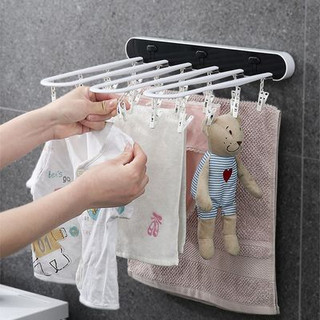 Móc kẹp treo quần áo dán tường gấp gọn được tiện lợi